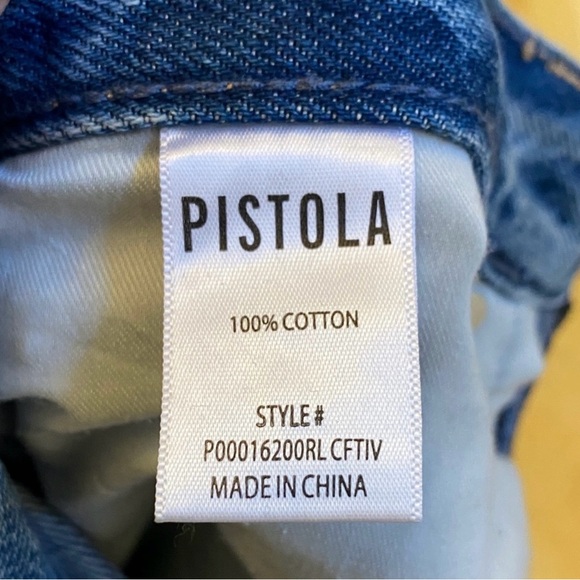 Pistola Light Blue Straight Leg Jeans with Heart Details - Picture 6 of 6